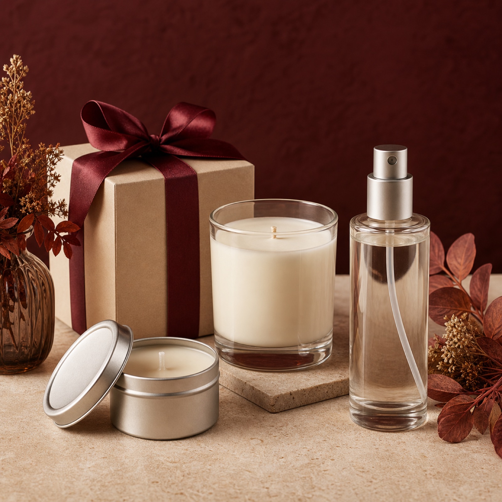 Candle and room spray gift set direction