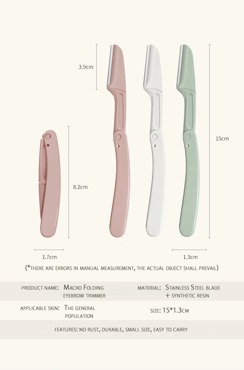 Four-piece brow grooming tool set